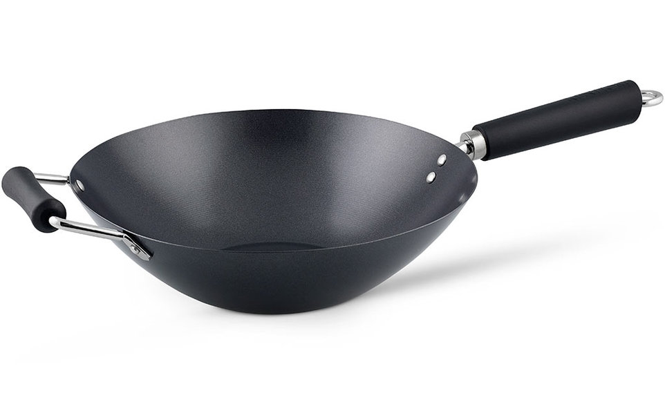 Ken Hom Wokpan Excellence 31cm Zwart Carbonstaal - Antikleef