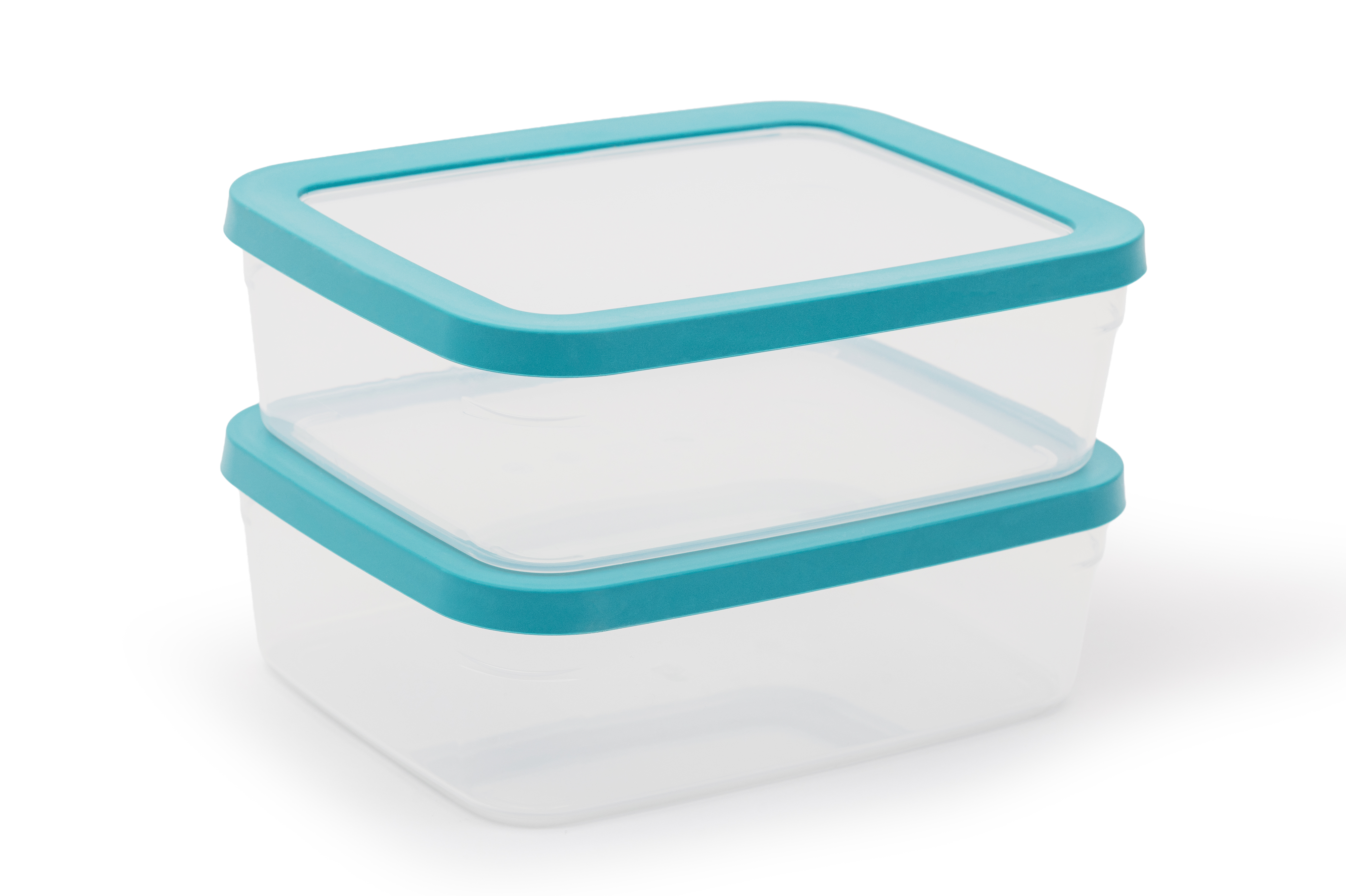 Day To Day Bewaardoos SoftSeal 1200ml set 2 stuks - Transp/Reef Green
