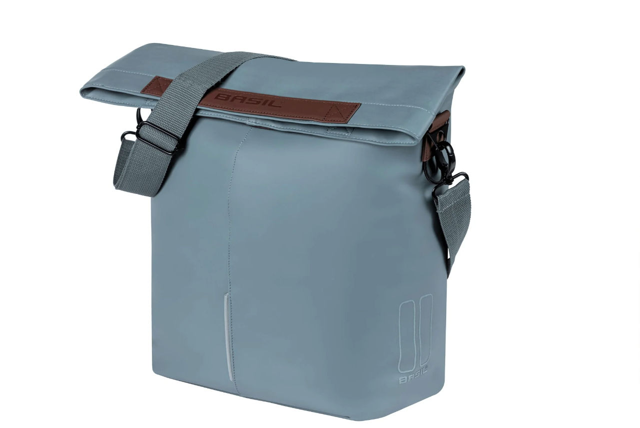 Basil City Shopper Fietstas MIK Hooks 16l Graphite Blue