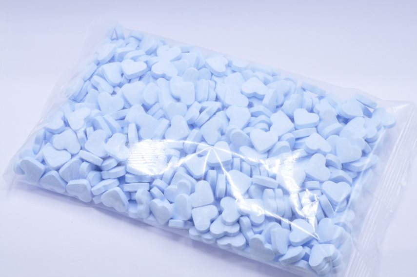 Candyville Snoep Hartjes Dextrose 500 g - Blauw