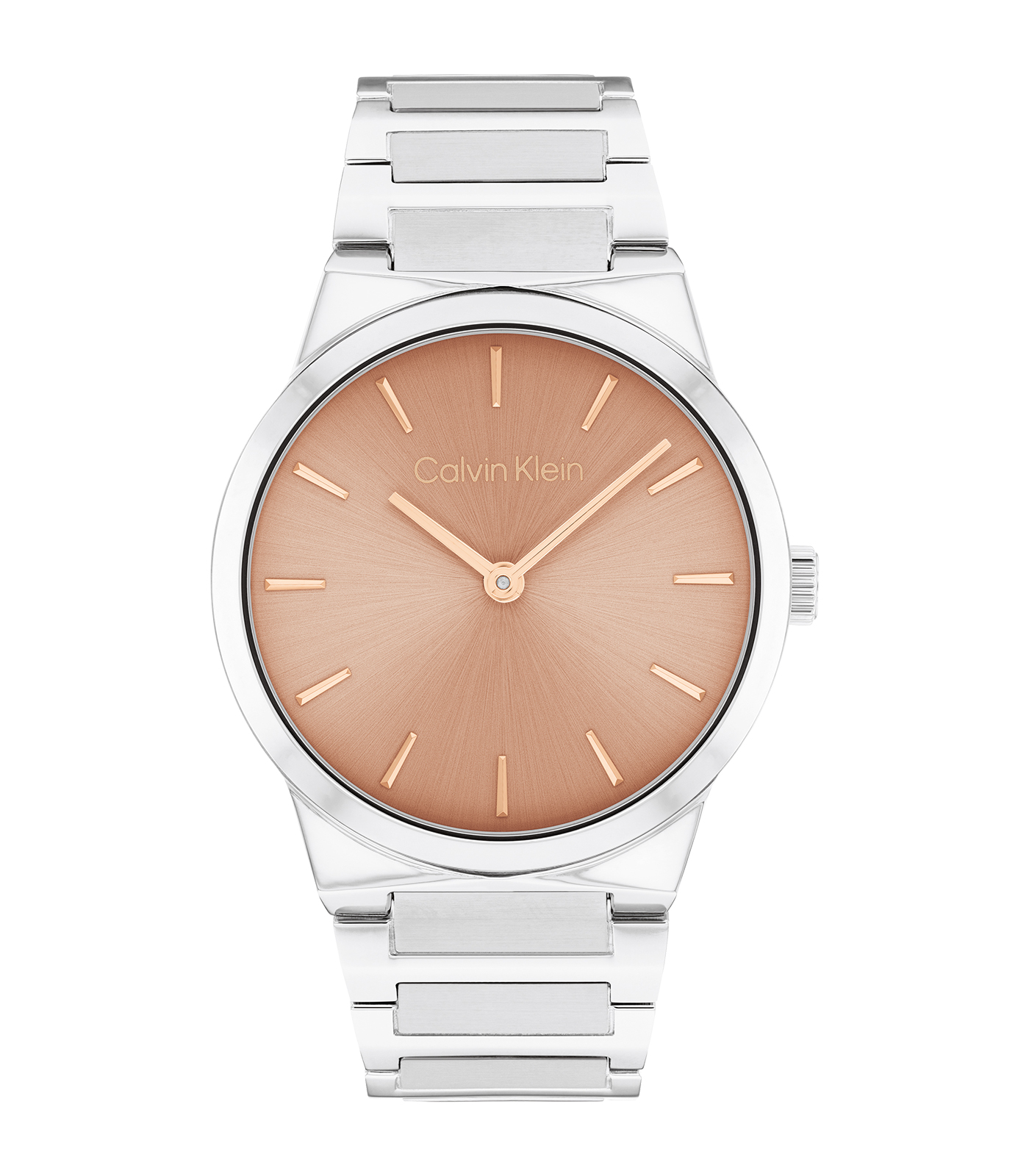 Calvin Klein Polshorloge Linear Elegance Zilver-Rose