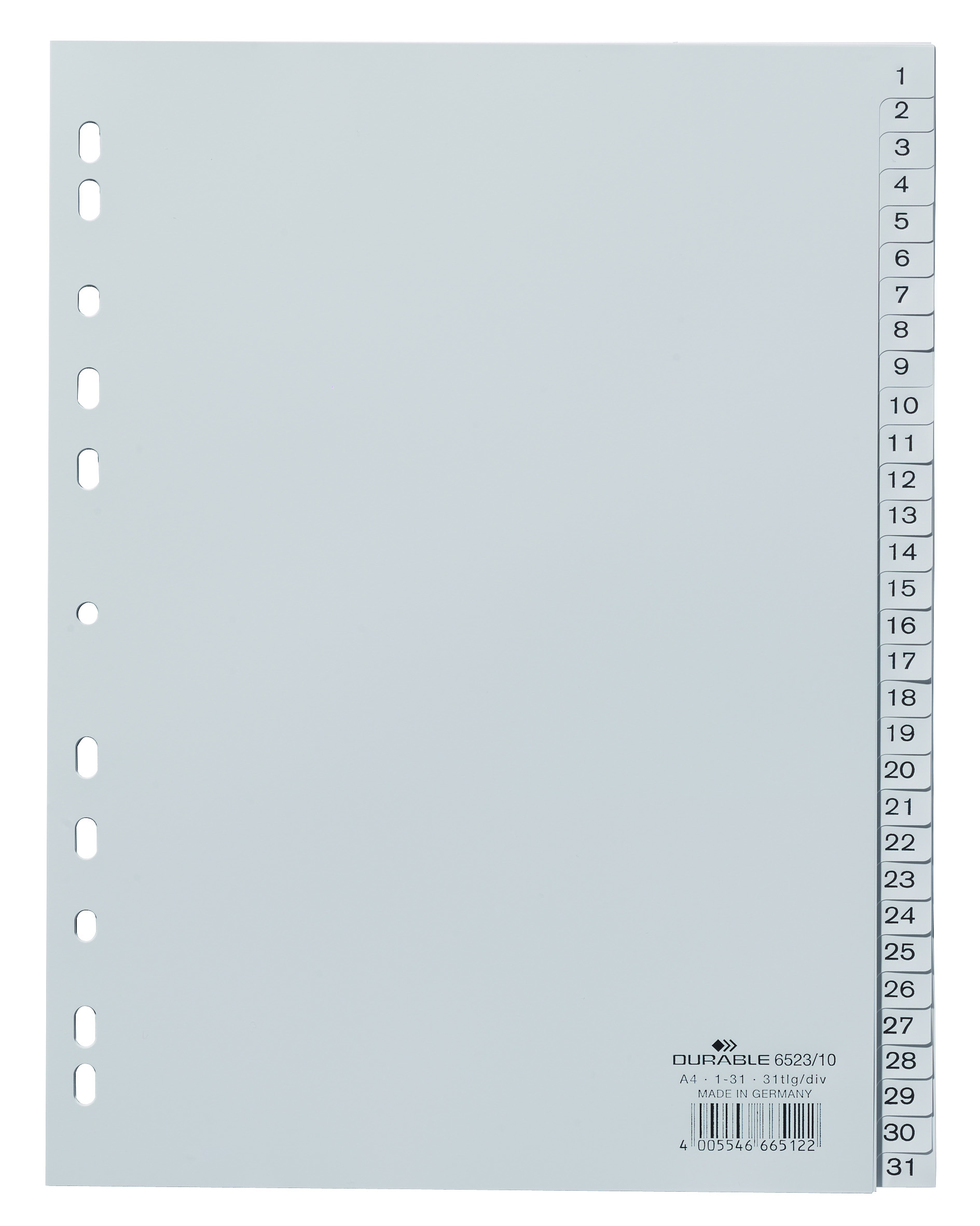Durable Tabbladen A4 - 1-31 Grijs