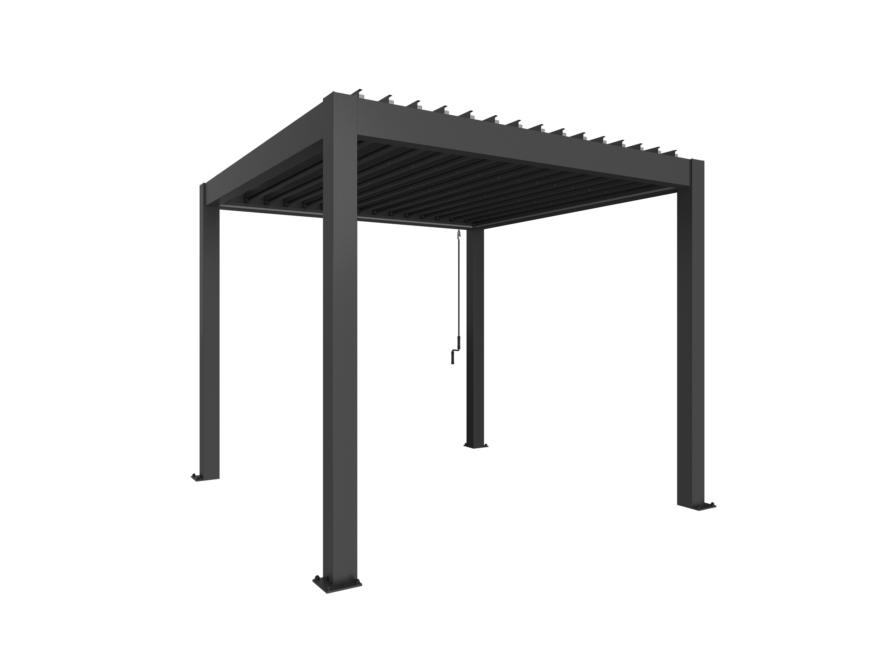 Biohort Pergola Metaal 3x3 m Donkergrijs