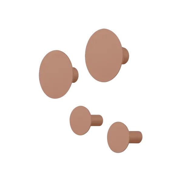 Blomus Wandhaak Ponto Mocha Mousse set 4 stuks