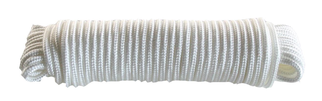 Ledent Gevlochten Nylon Touw Wit 5 mm - 20 m