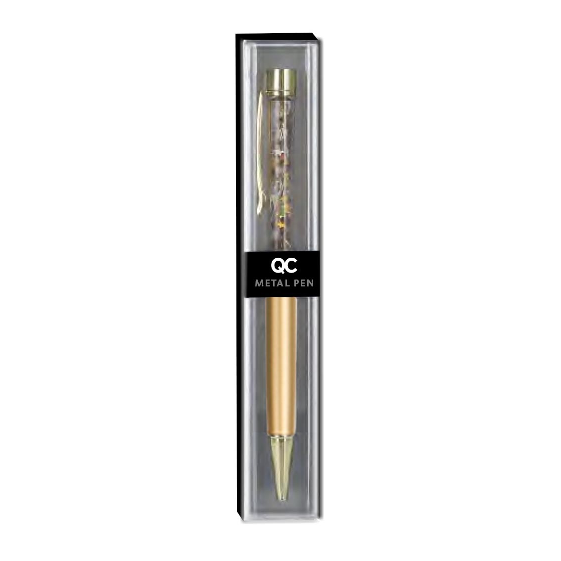 Quattro Colori Sparkle Metalen Pen Goud