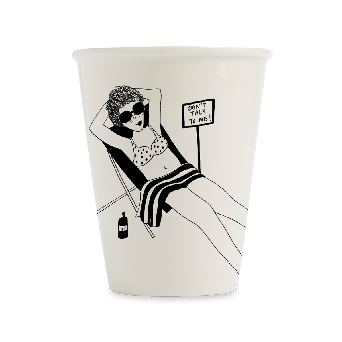 HelenB Beker Don't Talk To Me 220ml - Porselein - 8x9.5 cm