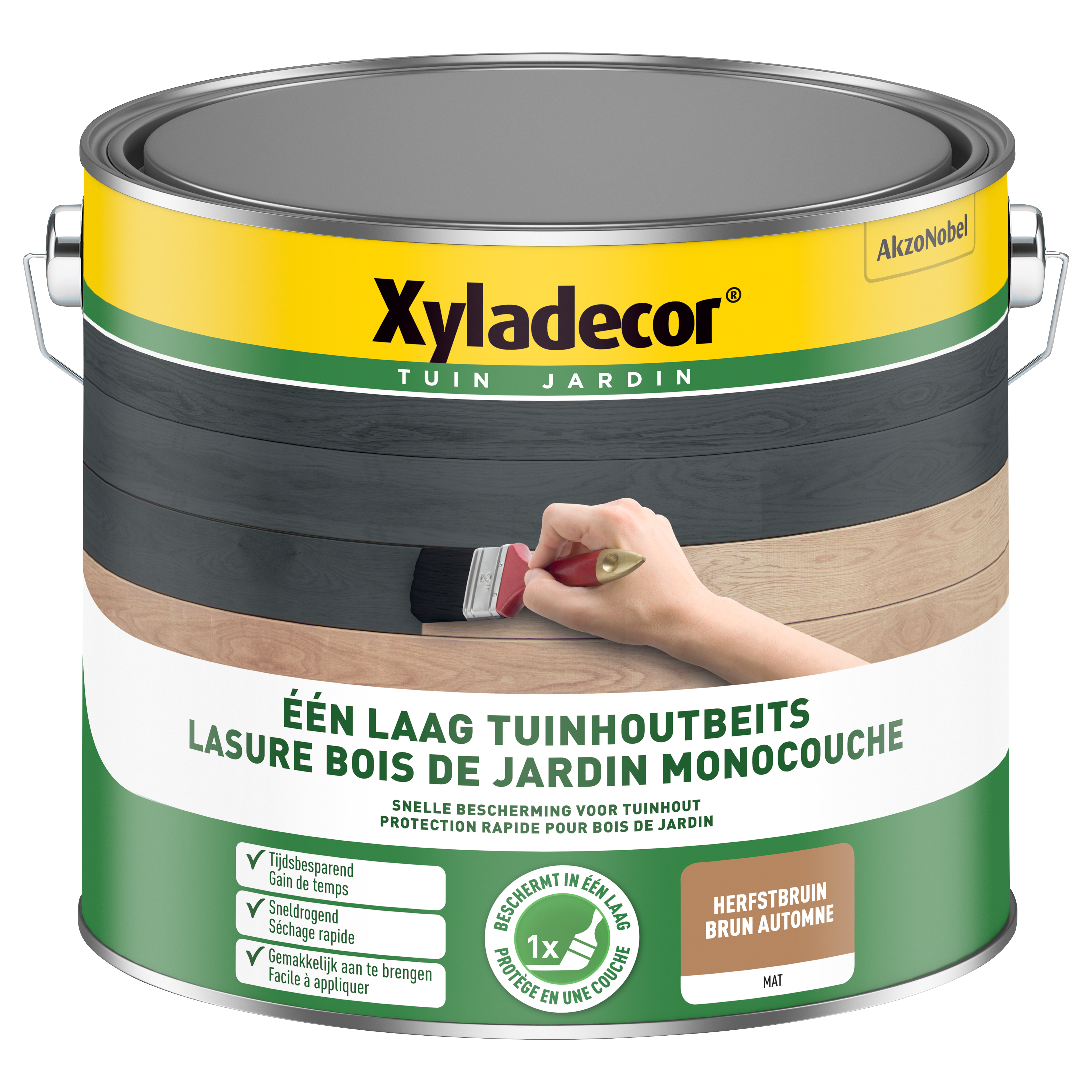 Xyladecor Een Laag Tuinhoutbeits Herfstbruin 2.5 l