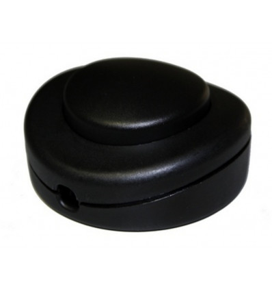 Huppertz Voetdrukschakelaar Rond Zwart met Aarding 2A CE