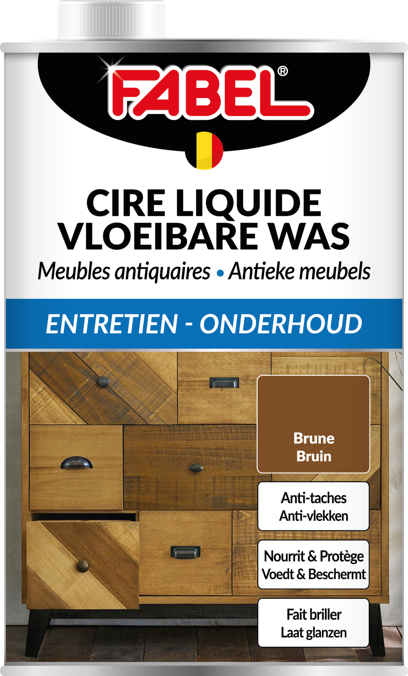 Fabel Vloeibare Antiekwas Hout en Meubels Bruin 1000 ml