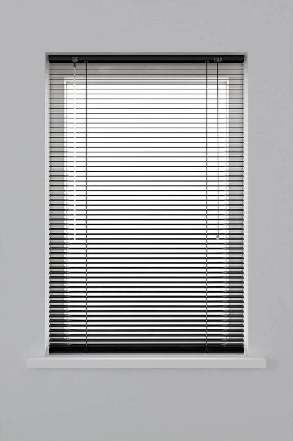 Decosol Horizontale Jaloezie Alu 25 mm - 140x180 cm - Kleur 320 Mat Zwart