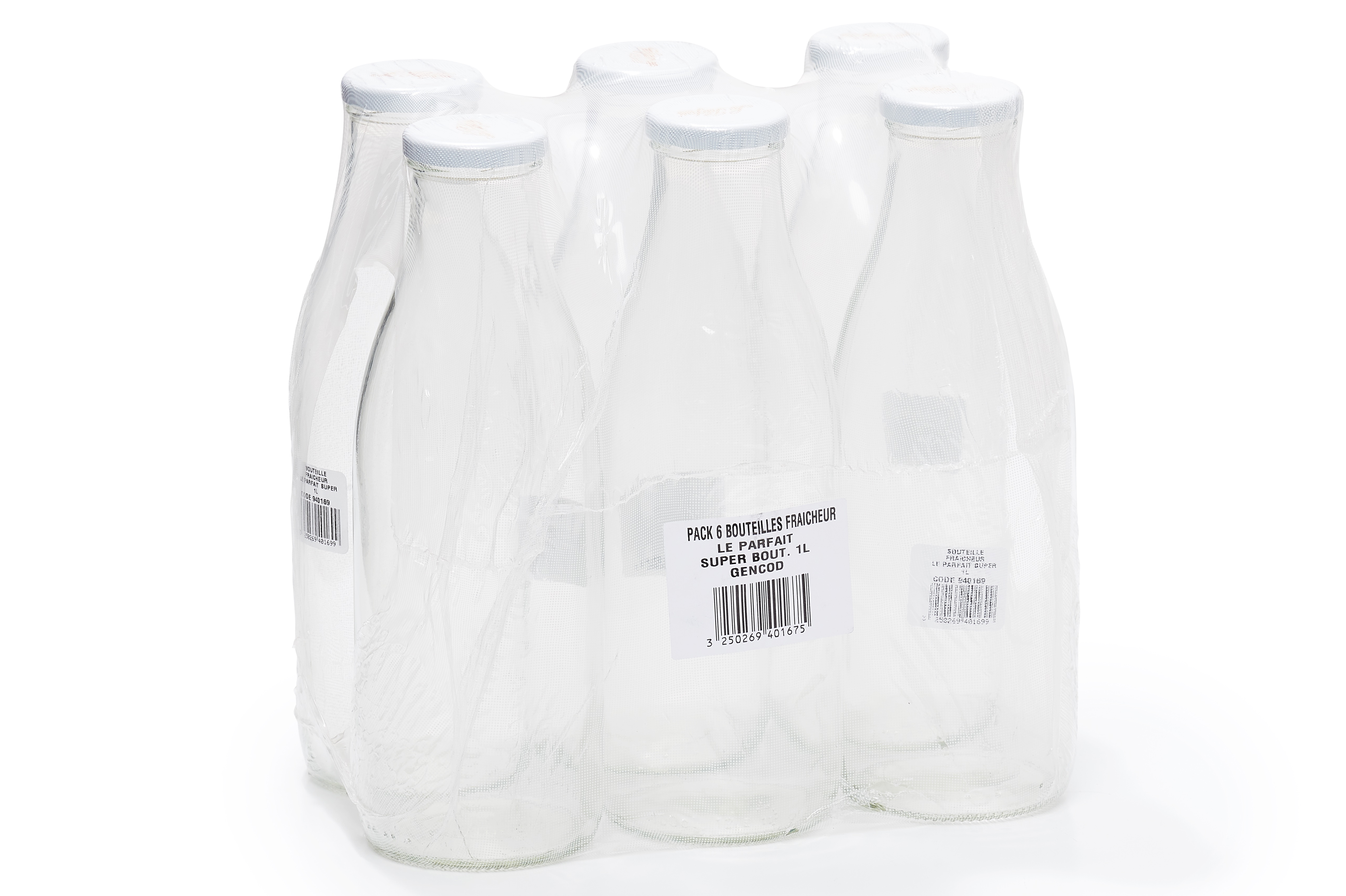 Le Parfait Fles 1000ml met Deksel 48mm set 6 stuks - 9x26 cm