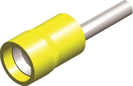Pvc kabelschoen 622 man pin geel (2,8x14 ) Sinatec 5st