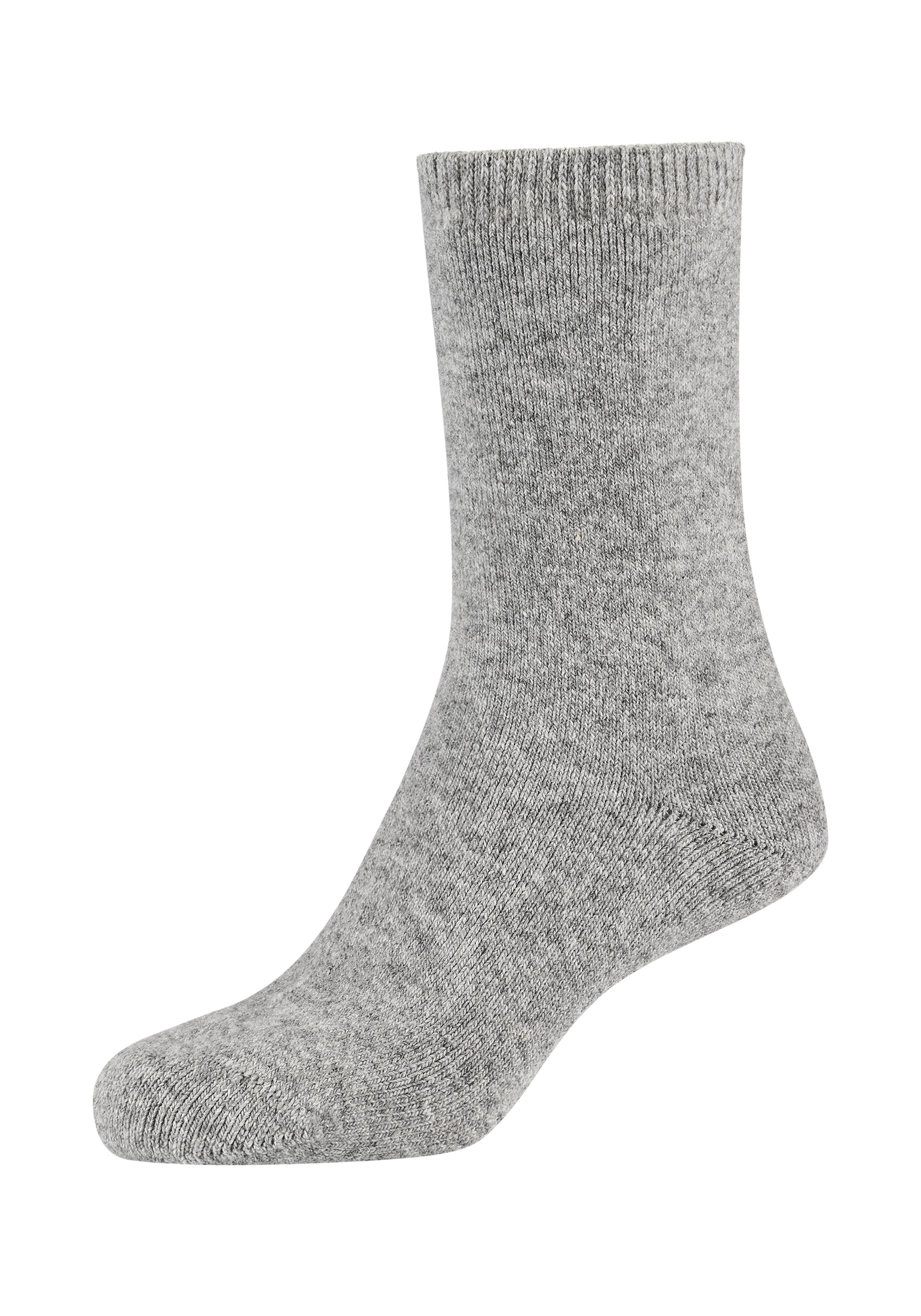 Camano Sok Dames Cosy Wol Bed 1 Paar Light Grey Melange - maat 35/38