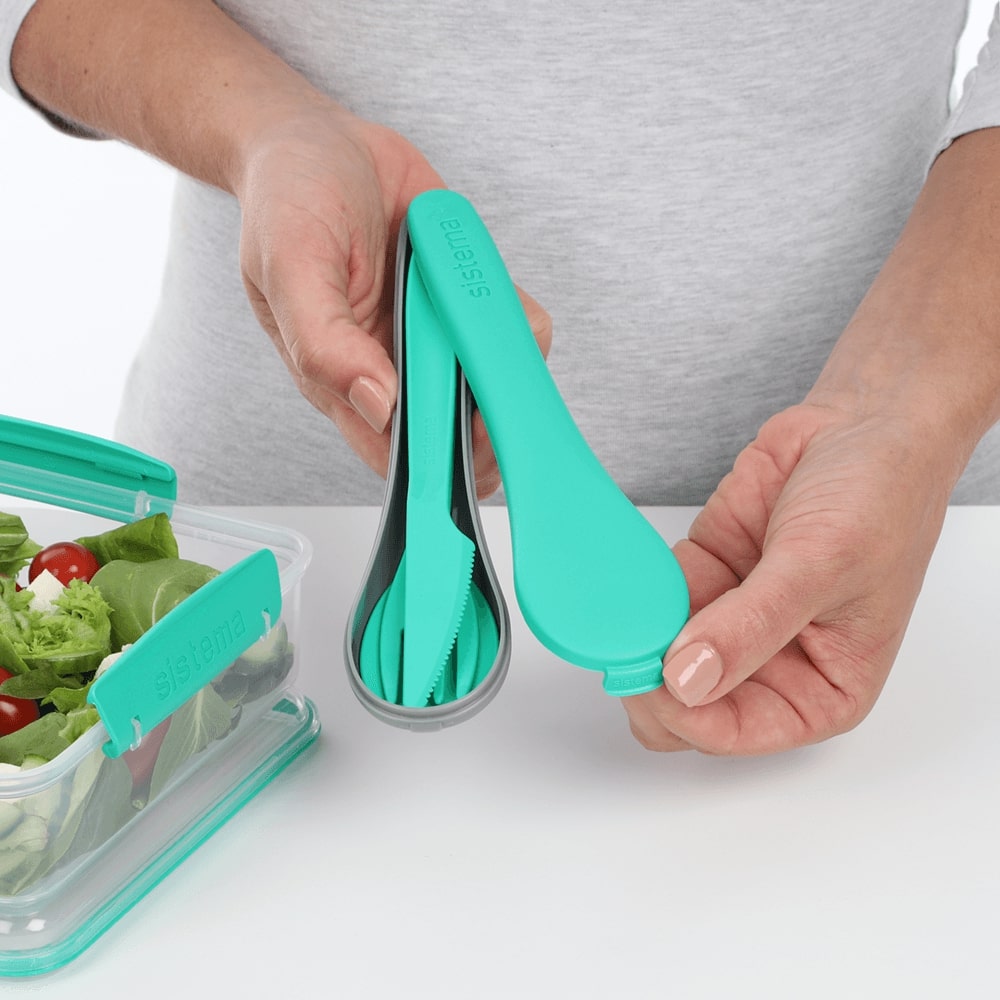 Sistema To Go Bestekset Minty Teal - Mes/Vork/Lepel