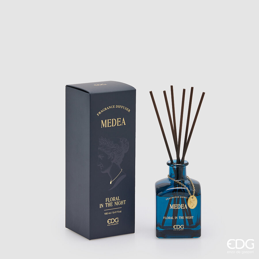 EDG Geurdiffuser Medea 160ml Floral In The Night - Glas - 7x7x10 cm