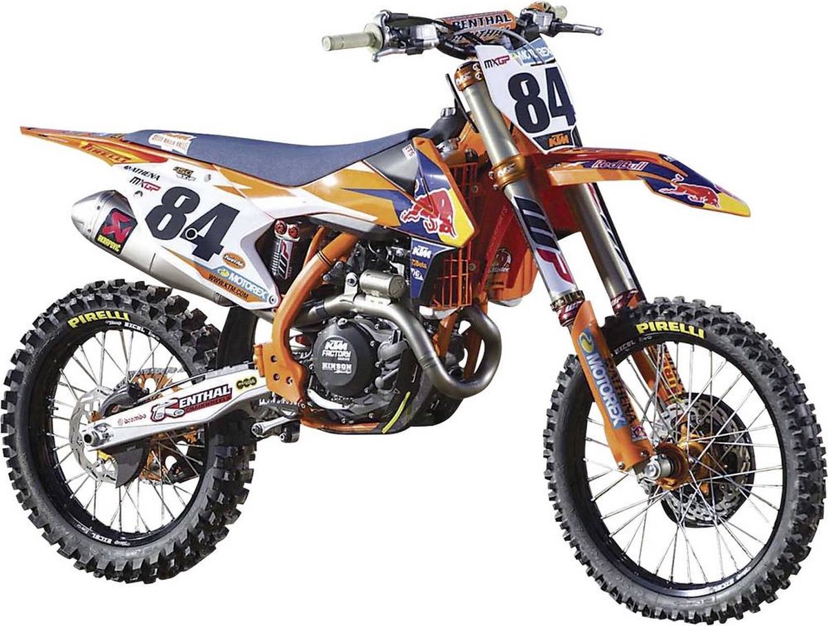 Burago KTM 450 SX-F Moto schaal 1:6, Red Bull