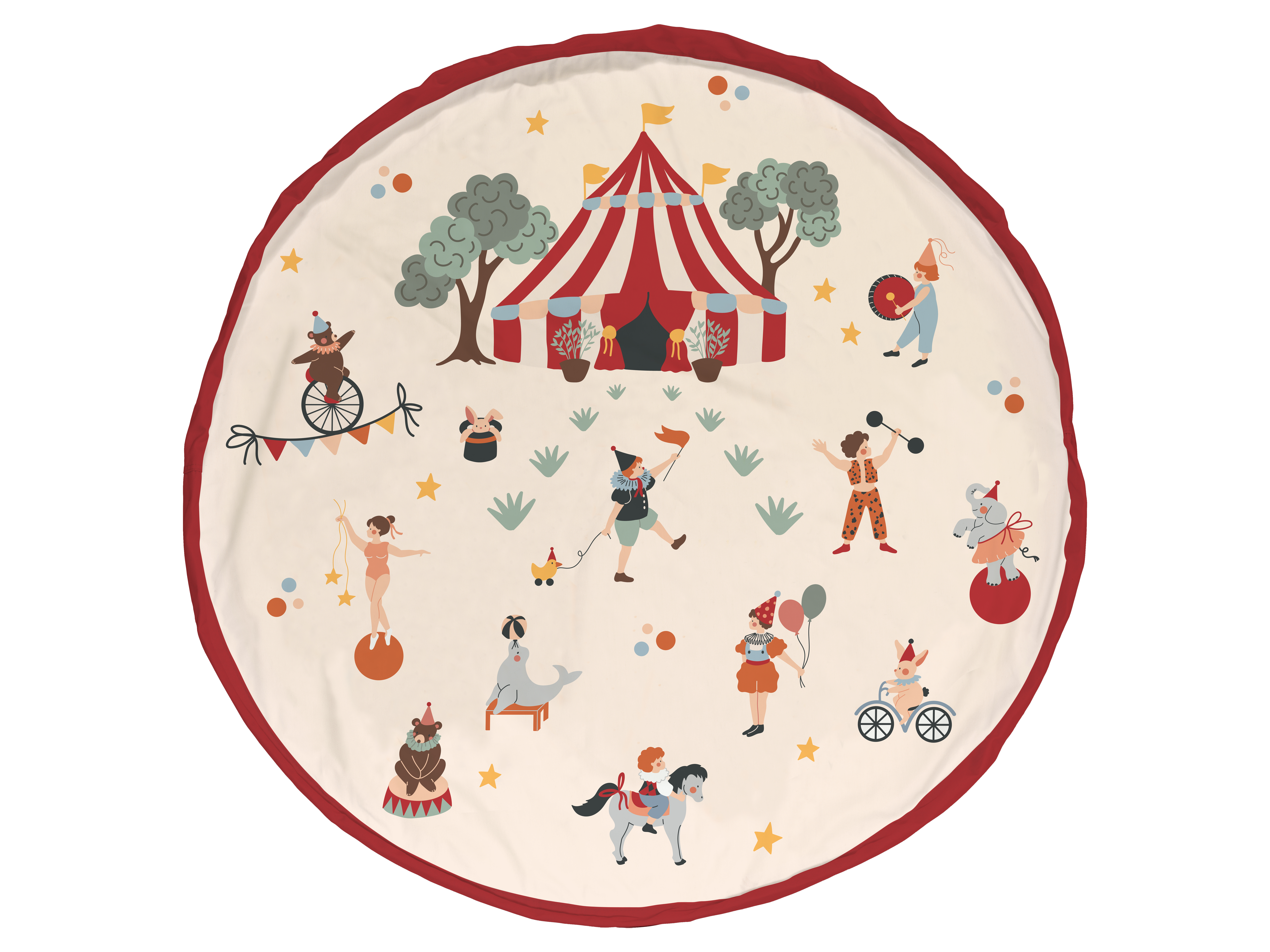 Play & Go Speelmat-Opbergzak Noomad Original Double Printed Circus 140 cm