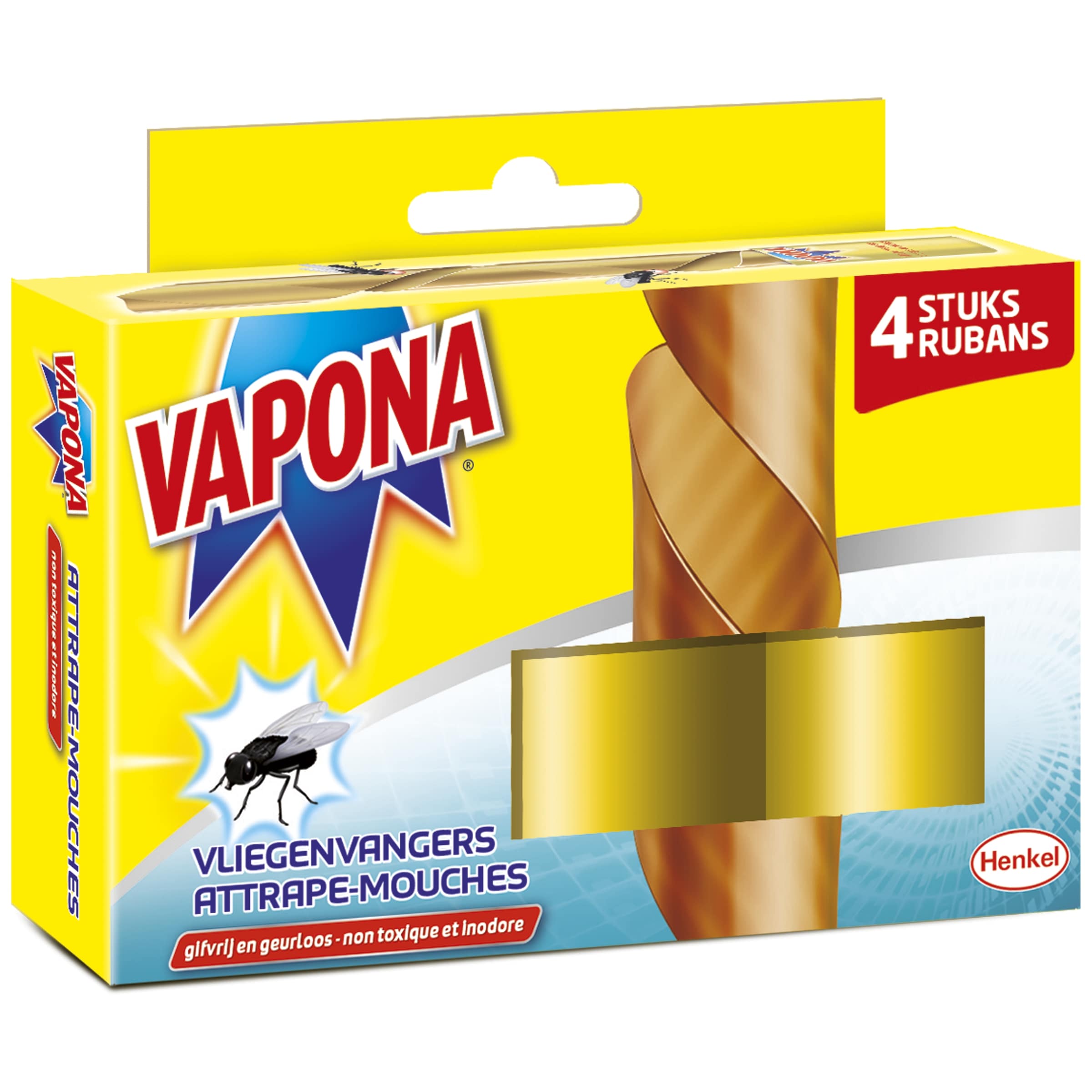 VAPONA Vliegenvangers 4 Stuks