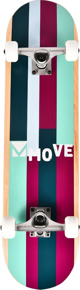 Move Skateboard Stripes Purple 31"
