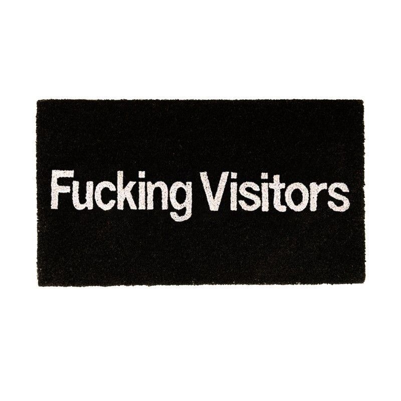 Fisura Deurmat Fucking Visitors 70x40 cm - Zwart - Kokosvezel - Antislip