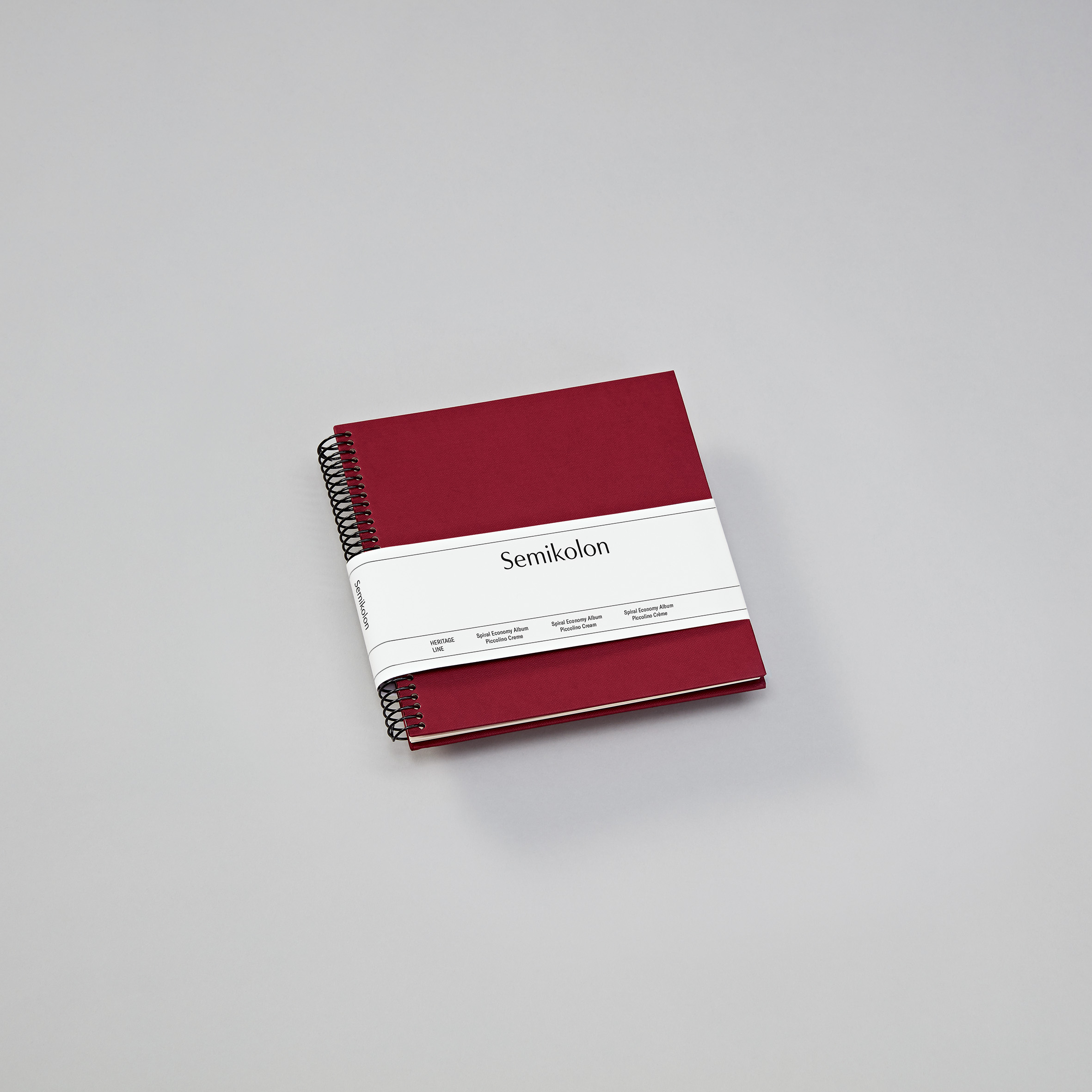 Semikolon Fotoalbum Spiral Piccolino Burgundy - 17x17 cm - 20 blz. - Creme