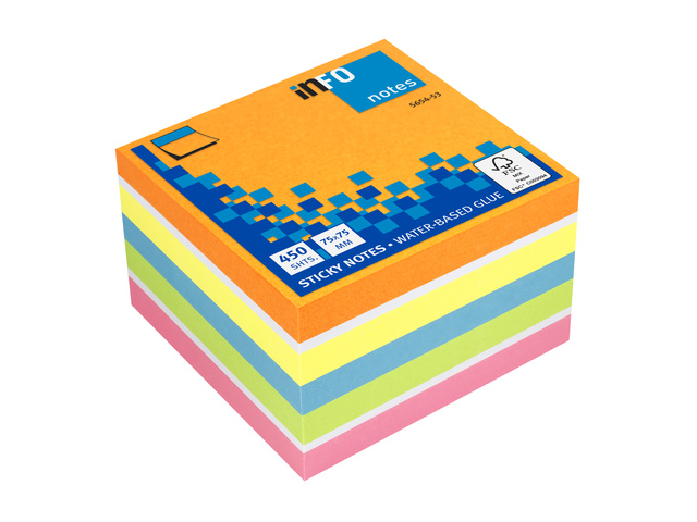 Info Notes Sticky Notes Brilliant 450 vel 75x75 mm