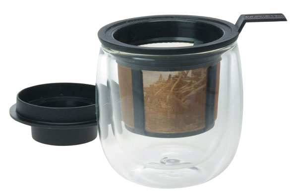 Finum Theetas met Filter 130 ml Zwart - + Deksel