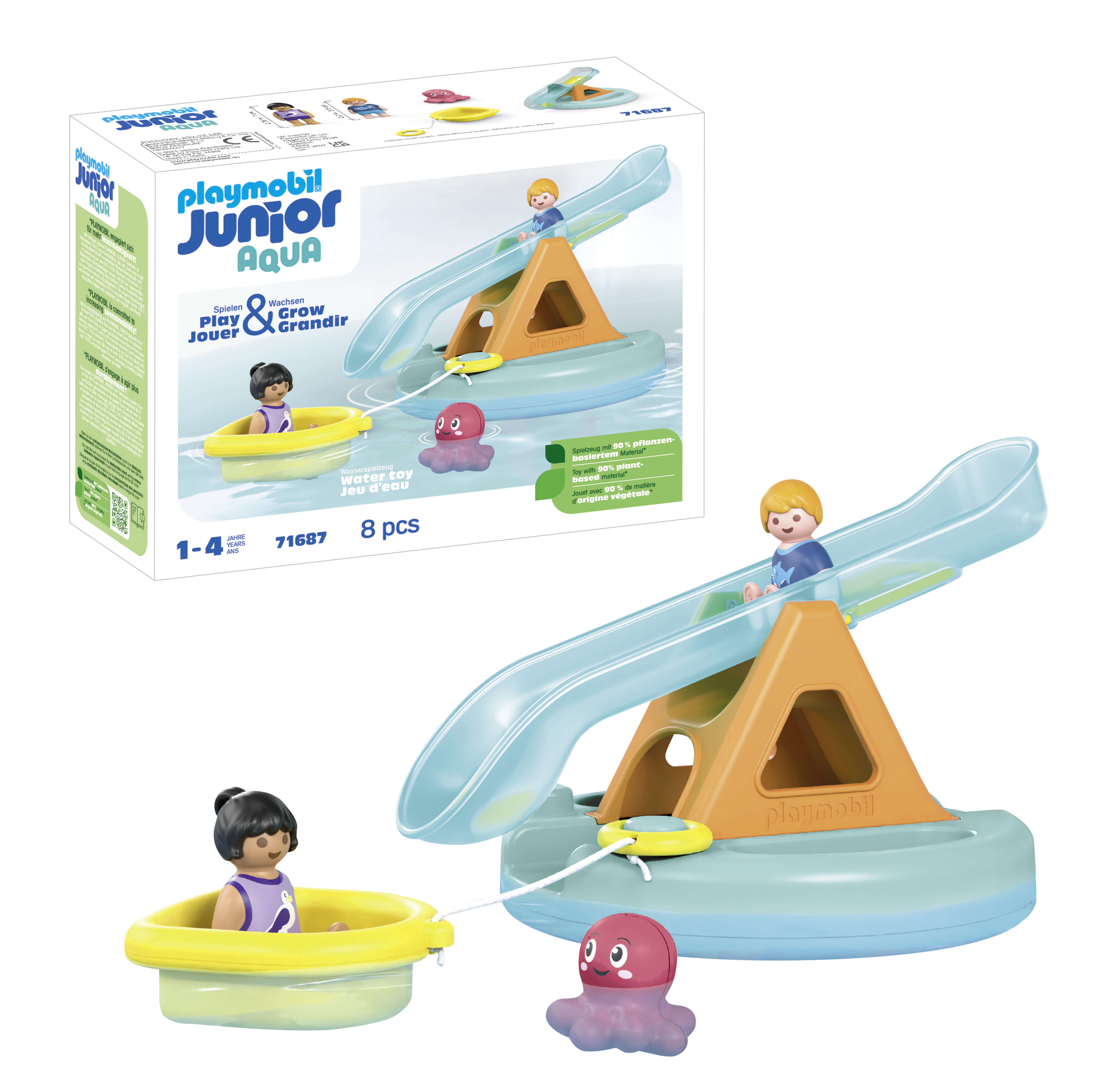 Playmobil Junior Aqua 71687 Zwemeiland met waterglijbaan