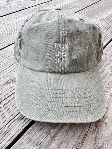 Maksimo Pet Vintage Olijfgroen - F*ck This Sh*t