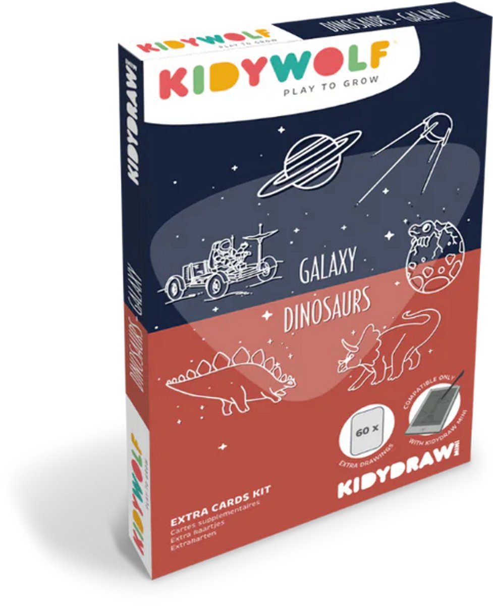 Kidydraw Mini Refill - Navulling - Dinosaurs + galaxy