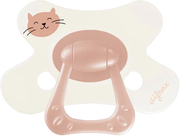 Difrax Fopspeen Natural +12 maand Nature Dusty Pink Kitten