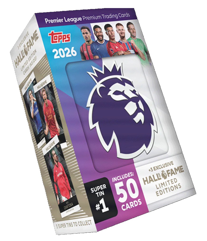 Topps Premier League 2026 Super Tin 50 Kaarten