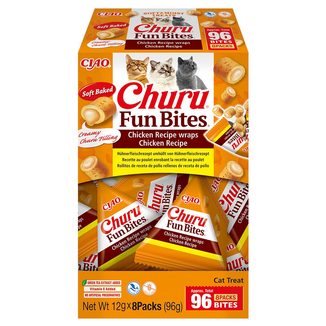 Ciao Churu Fun Bites Wrap Kattensnack Kip 8x 12 g