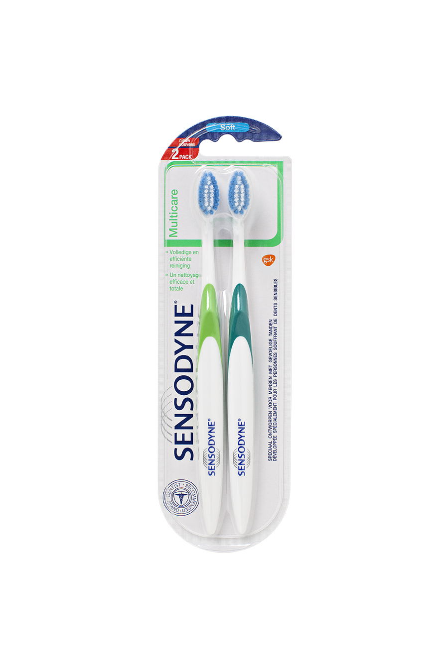 Sensodyne Tandenborstel Multicare Soft 2 stuks