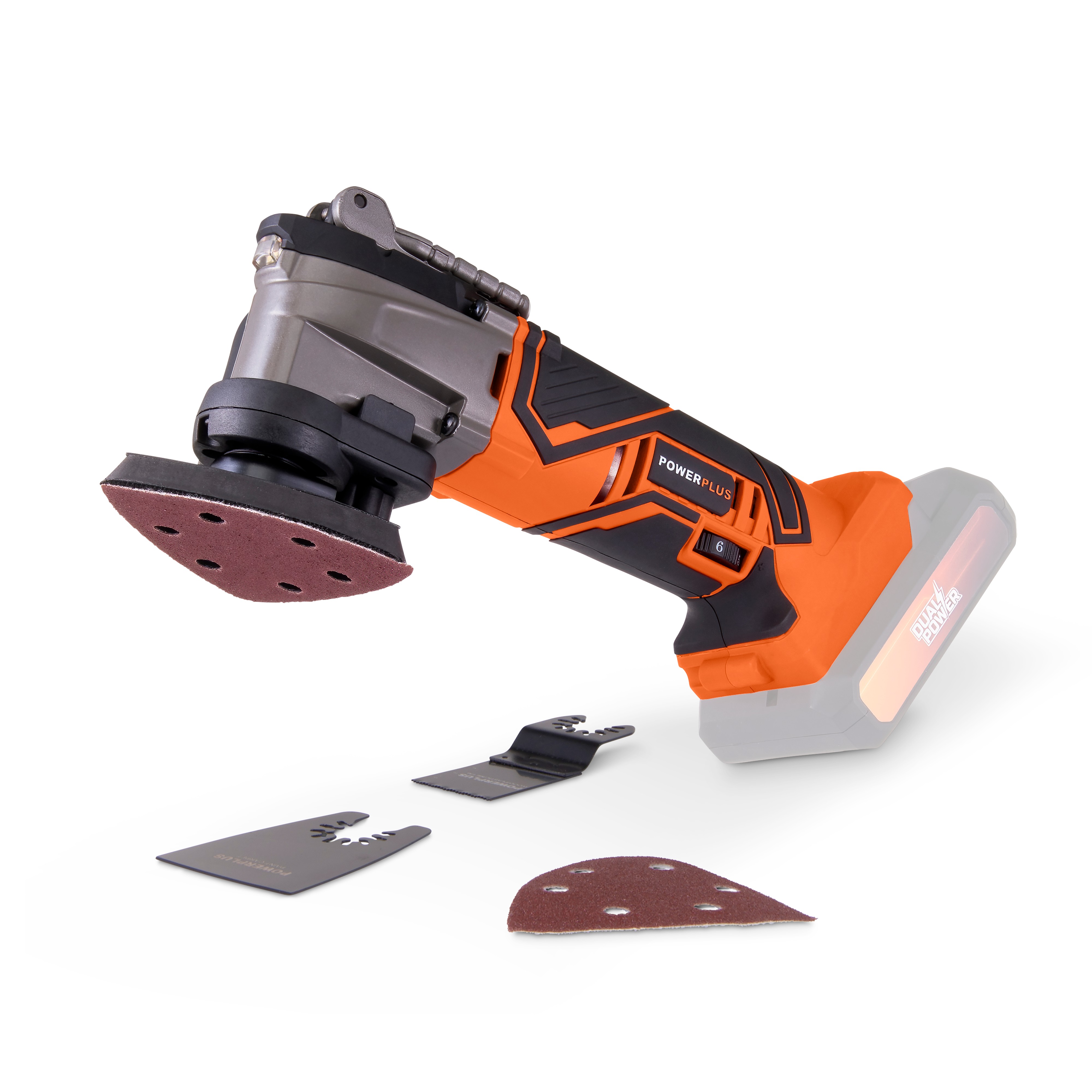 PowerPlus Dual Power POWDP4060 Oscillerende Multitool exclusief Accu