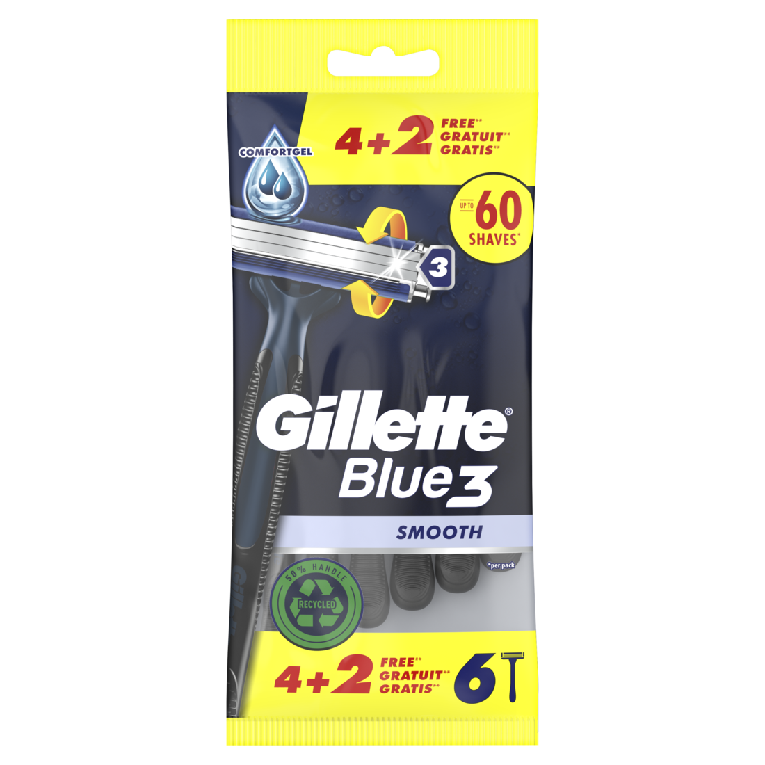 Gillette Wegwerpscheerapparaat BlueIII 6 stuks