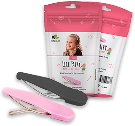 Kinnimo Haarspeld Anti-Luizen Rosemary Pink - 4 stuks - Natuurlijke-preventief
