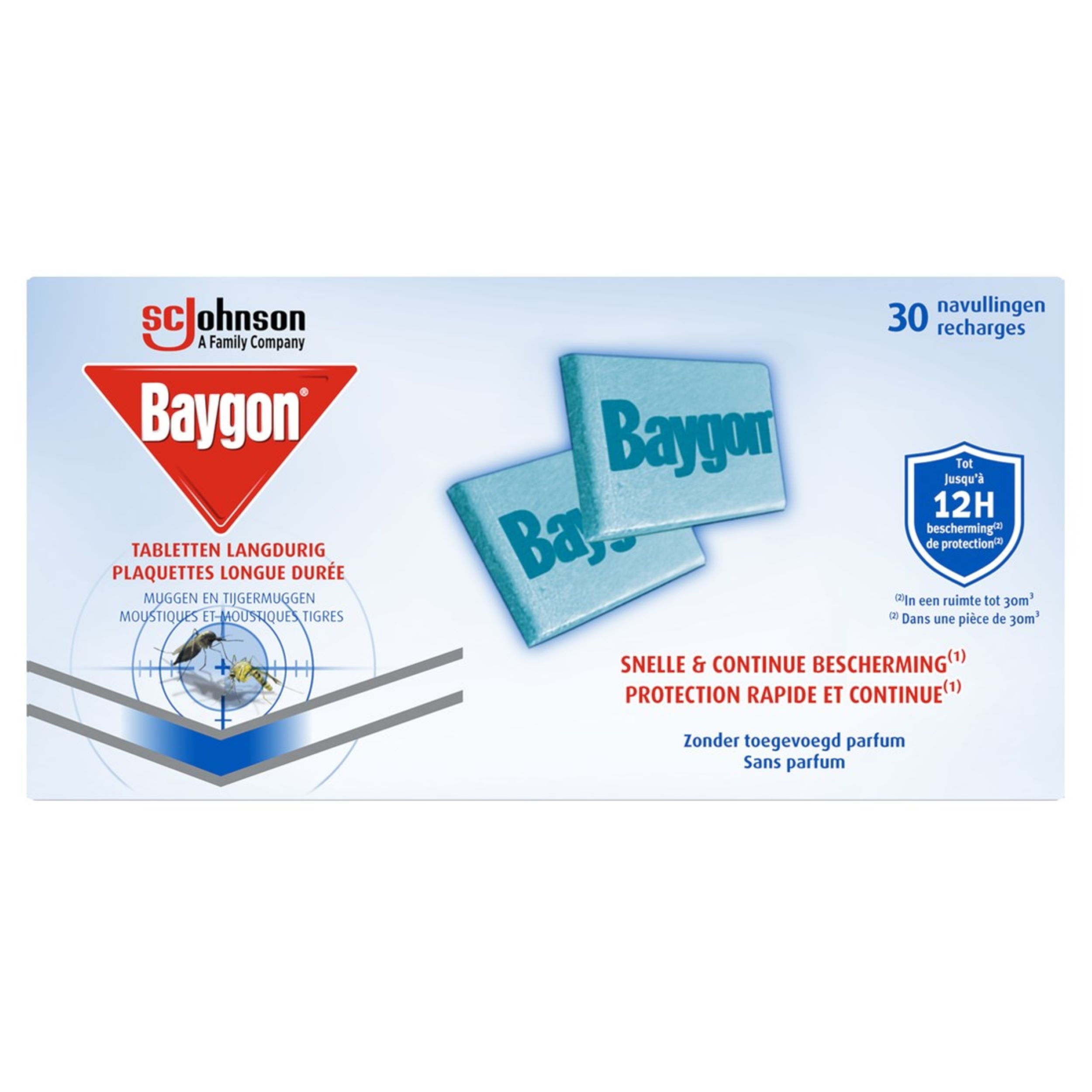 Baygon 30 Tabletten geurloos voor Tabletten Verdamper - tegen Muggen