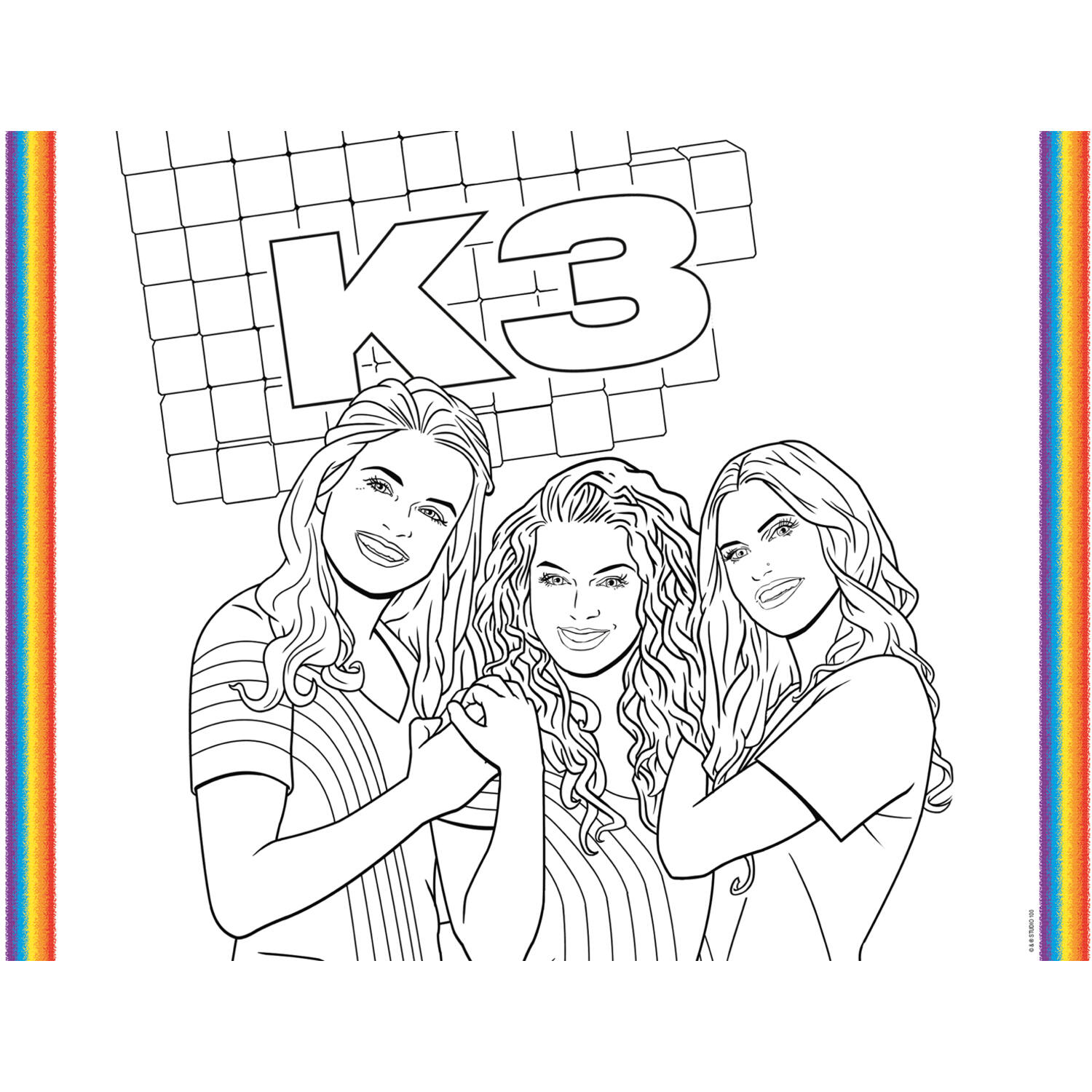 K3 Kleurplaat Placemat 6 stuks