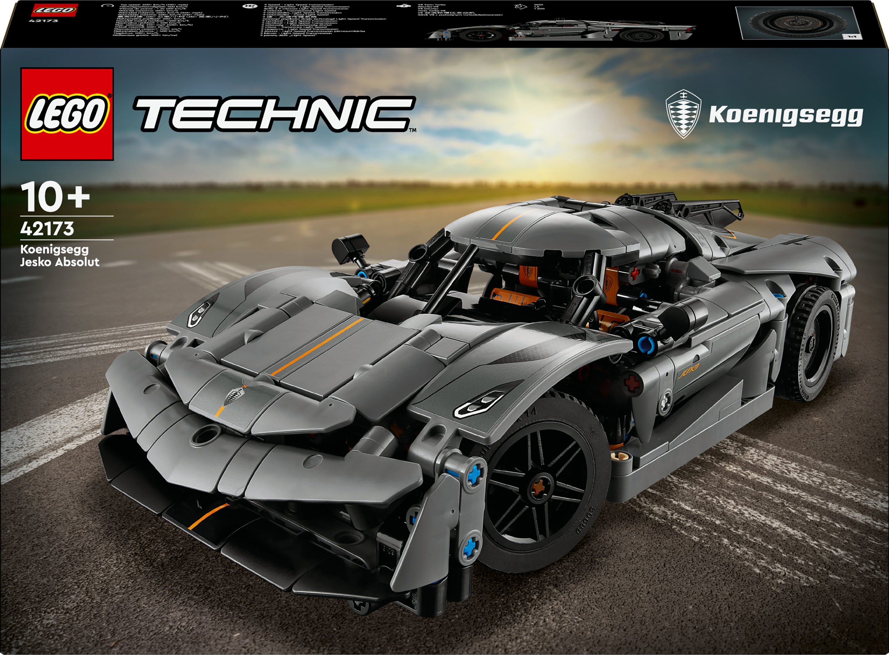 LEGO Technic 42173 Koenigsegg Jesko Absolut grijze hypercar