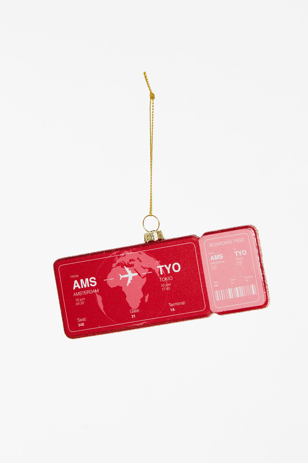 Boomhanger Yup in de Boom Boardingpass Amsterdam-Tokio - 12x4.5 cm