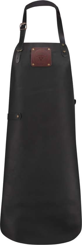 Witloft Keukenschort Buffalo Zwart 81.5x60 cm - Buffelleer Splitnerf