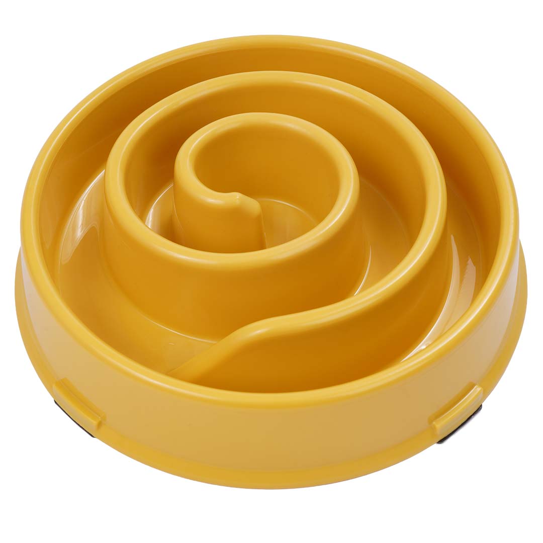 DuvoPlus Voerkom Anti-Schrok Spiraal S 300 ml 20.5x4.6 cm Geel