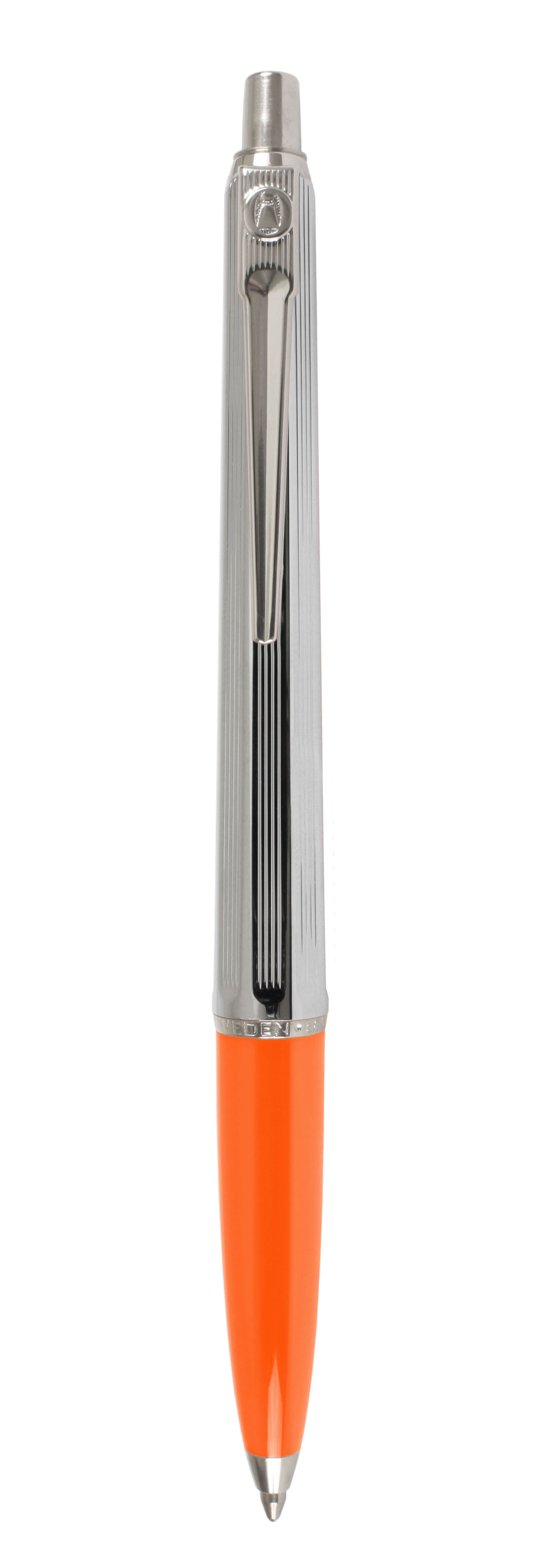 Ballograf Balpen Epoca Chrome Oranje Blauw Schrijvend