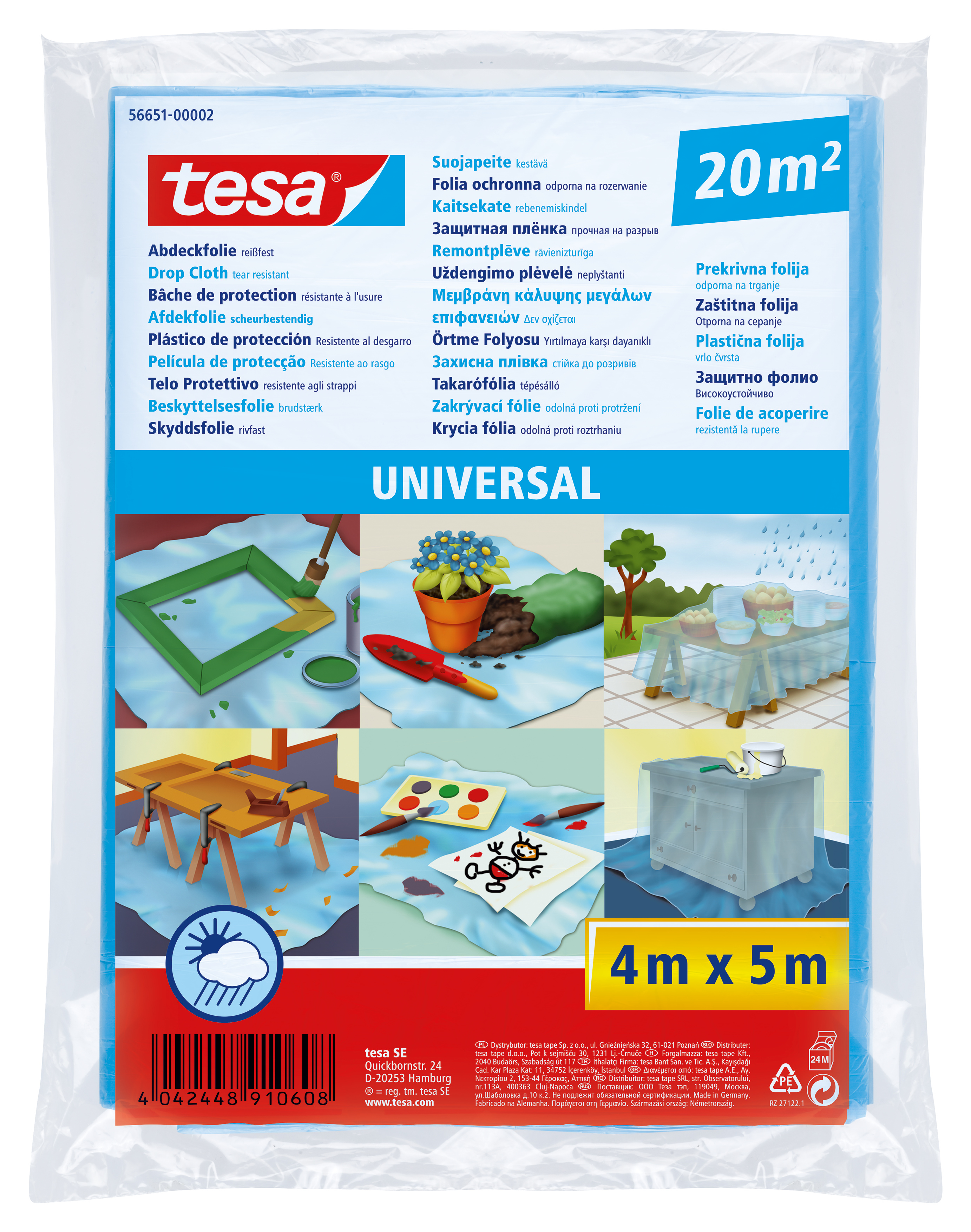 Tesa Afdekfolie Universal 4x5 m