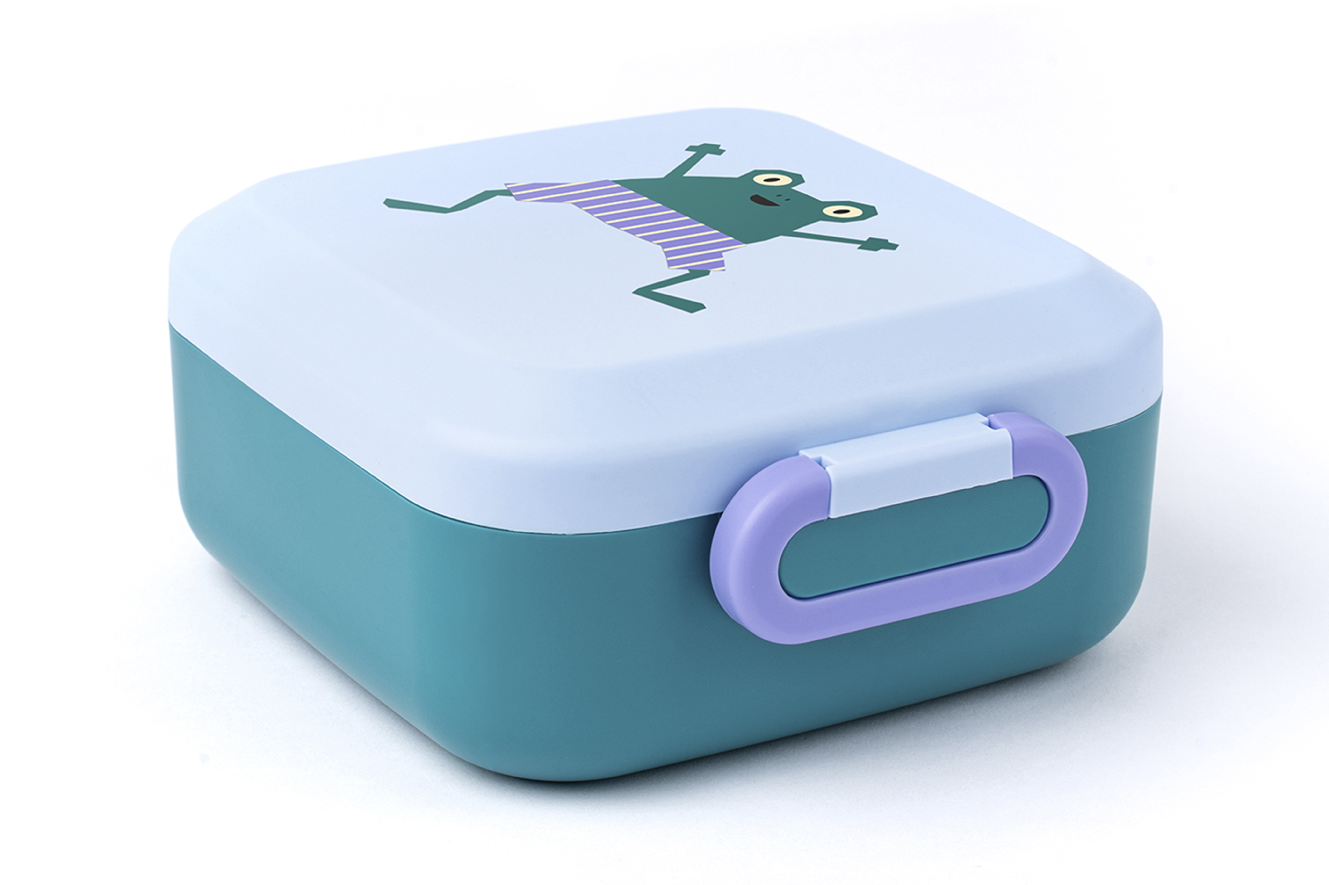 Amuse Lunchbox Rikko Kikker 19.5x17.5x8.5 cm - met Verdeler en 2x Snackbox