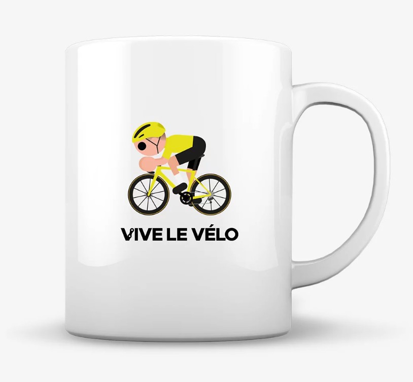 Vive le Vélo Koffiemok Odieltje Gele Trui