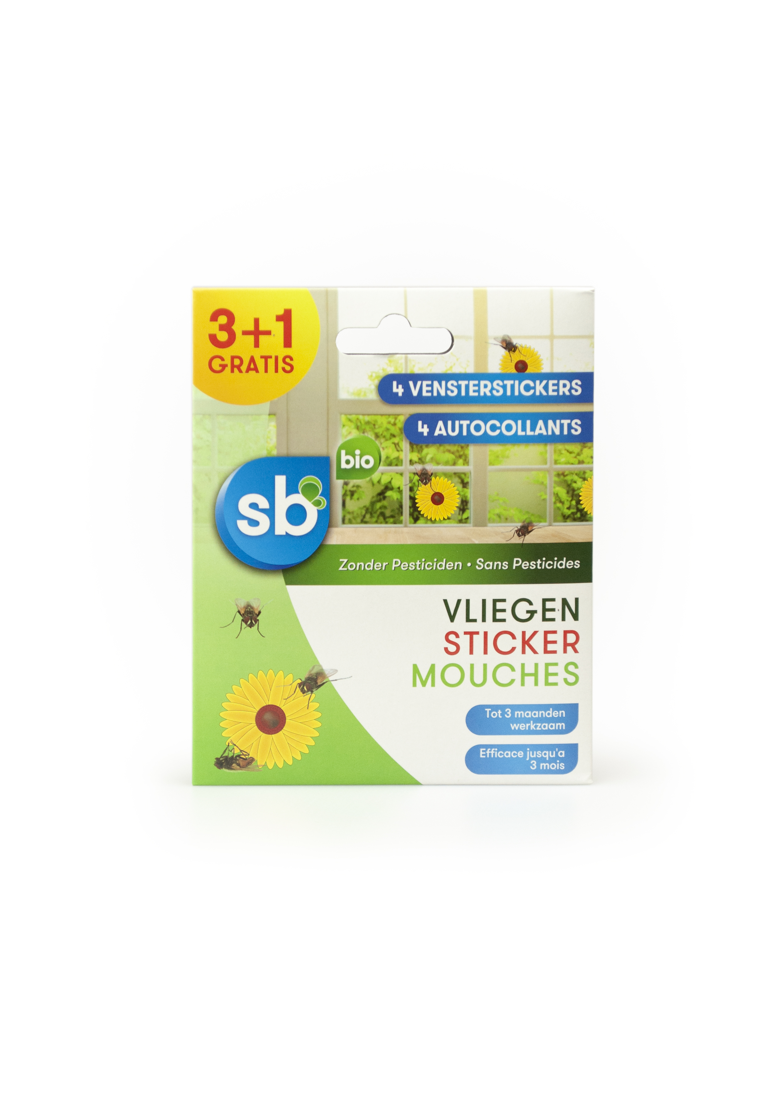 SB Vliegensticker 3+1 gratis Lijmsticker - 3 Maand werkzaam