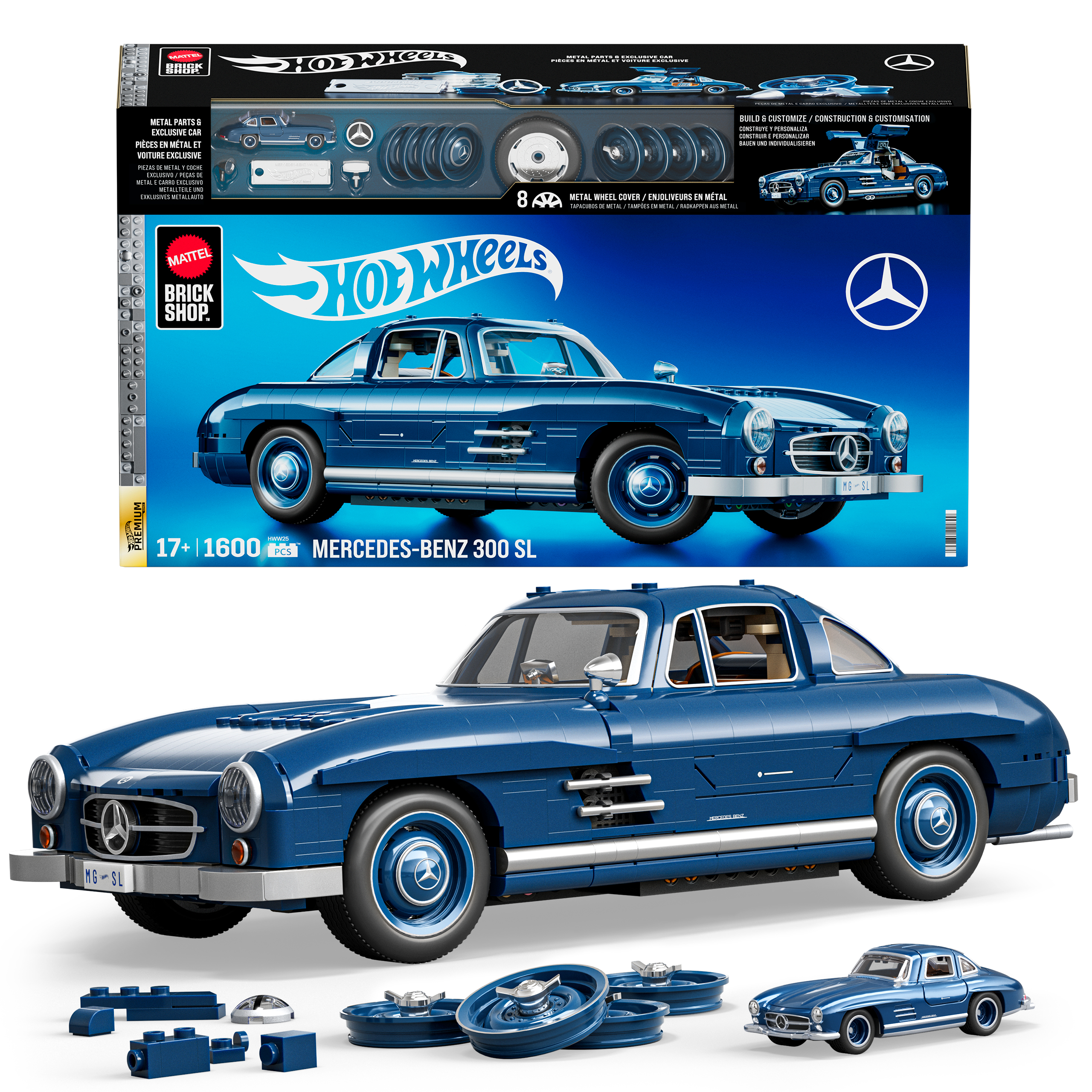 Mattel Brick Shop Hot Wheels  Mercedes-Benz 300 SL